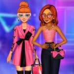 BFF's zwarte en roze fashionista