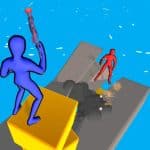 Duelo de equilibrio: muñeco de trapo Stickman