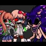 FNF: Monika.chr против Sonic.exe