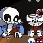 FNF Pasta Night x Cuphead, Sans, Bendy