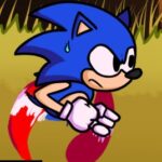 FNF: Sonic.EXE и Соник поет, противостоя самому себе