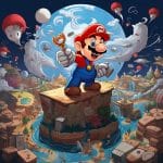 Papieren Mario-wereld
