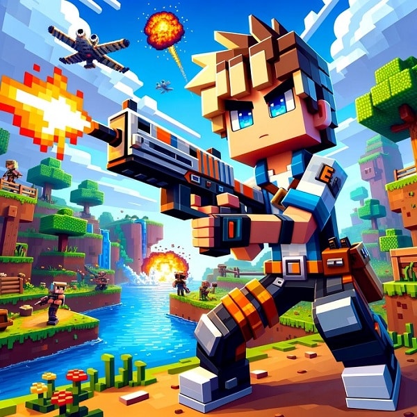 Pixel Village Battle 3D Online 🔥 Shooting Game - Play at Y9FreeGames
