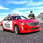 Simulador real de policial de carro de polícia