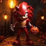 Sonic Rojo El Erizo Halloween