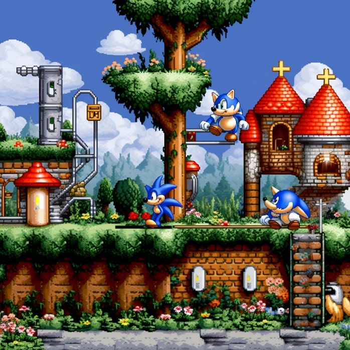 SONIC IN SUPER MARIO WORLD free online game on